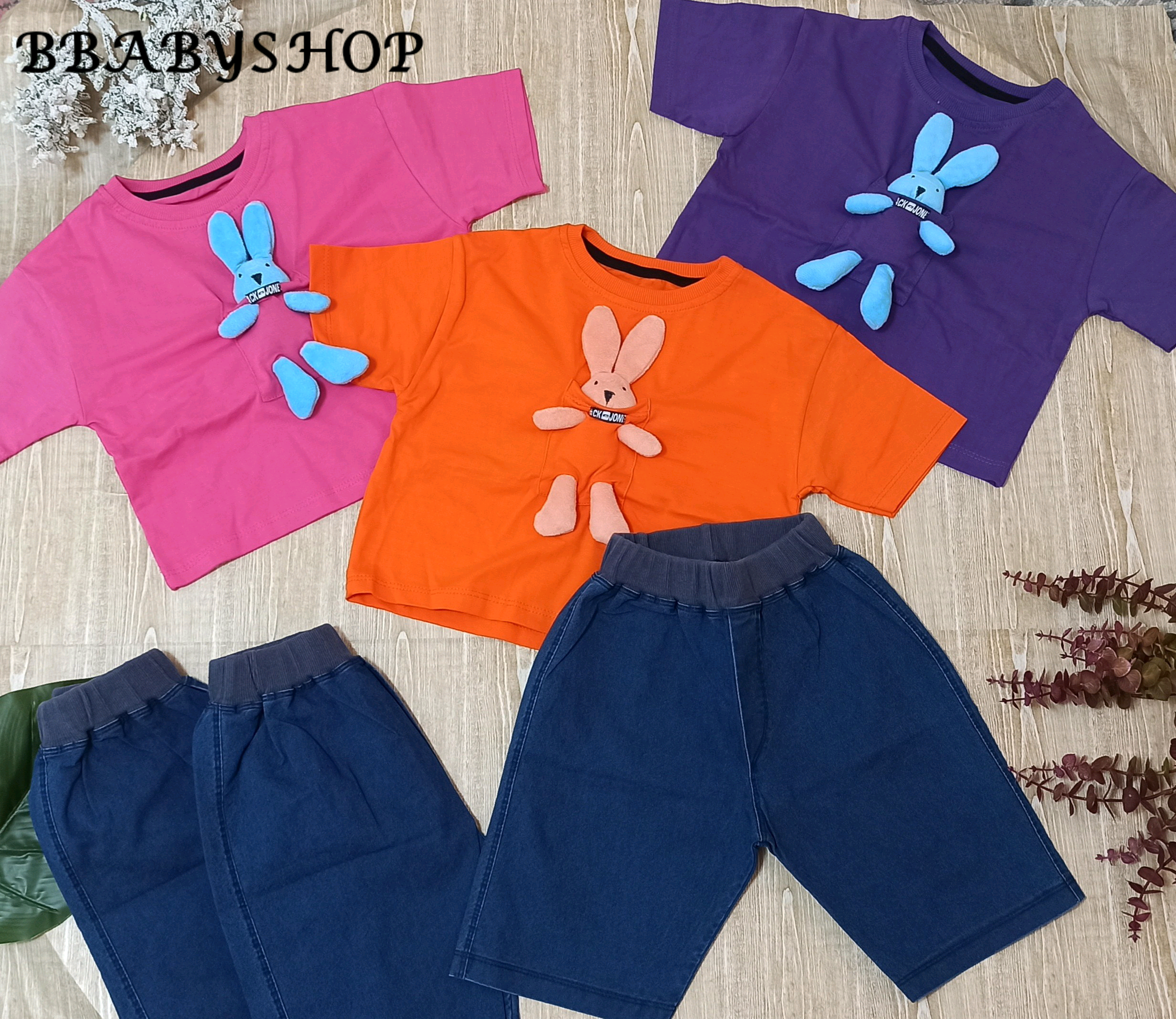 کراپ خرگوشی وشلوارک بچگانه(دخترانه)