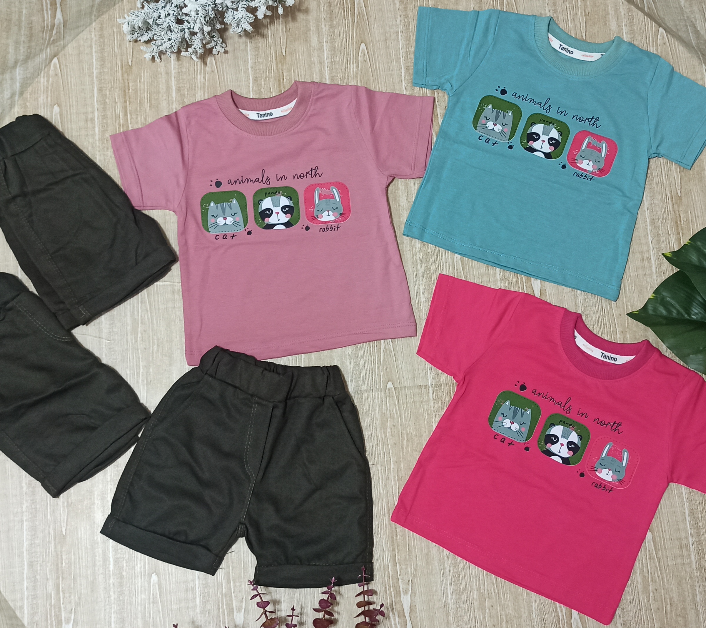 تیشرت دخترانه چاپ حیوانات (بچگانه)