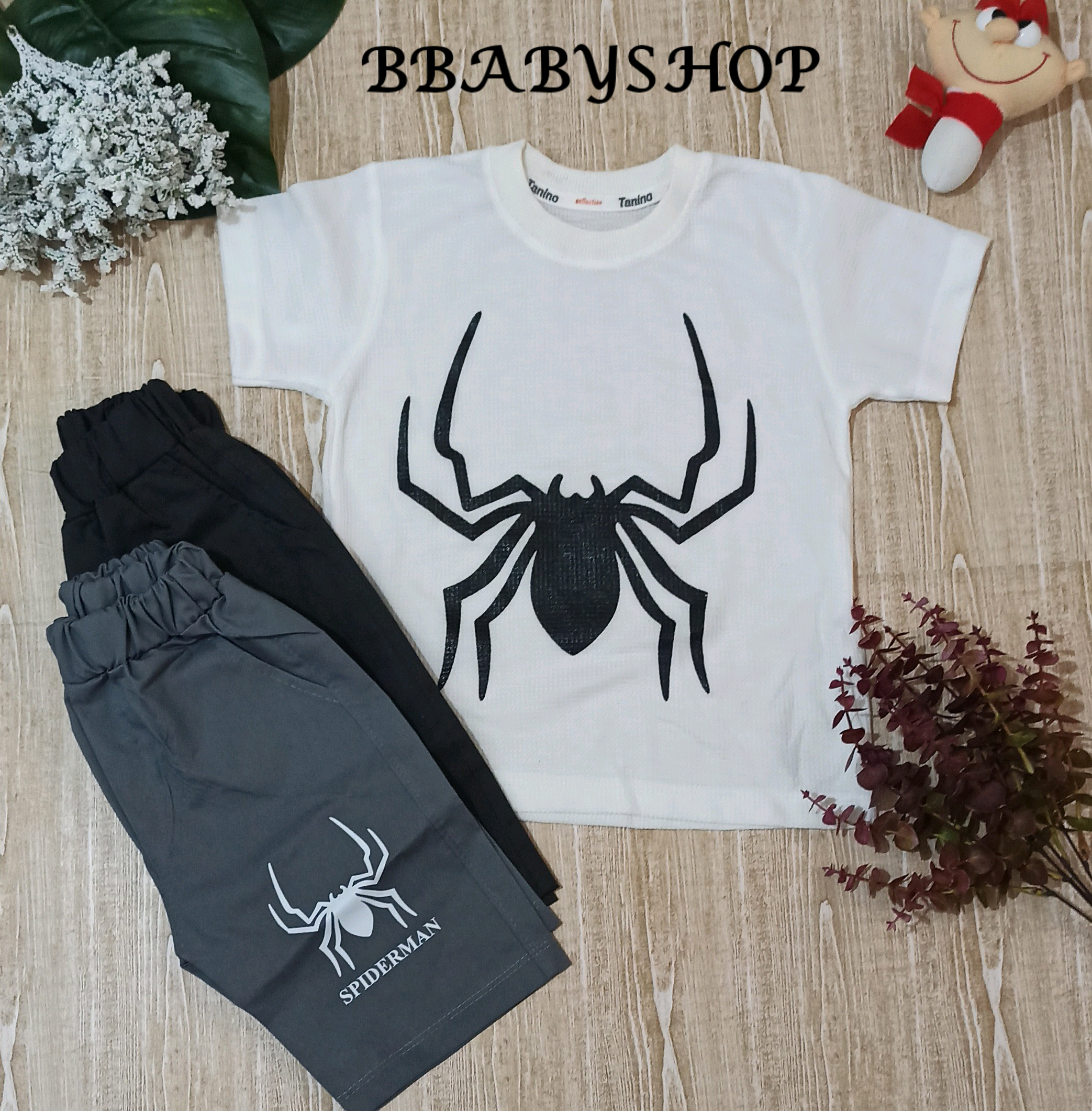تیشرت و شلوارک بچگانه(عنکبوتی)