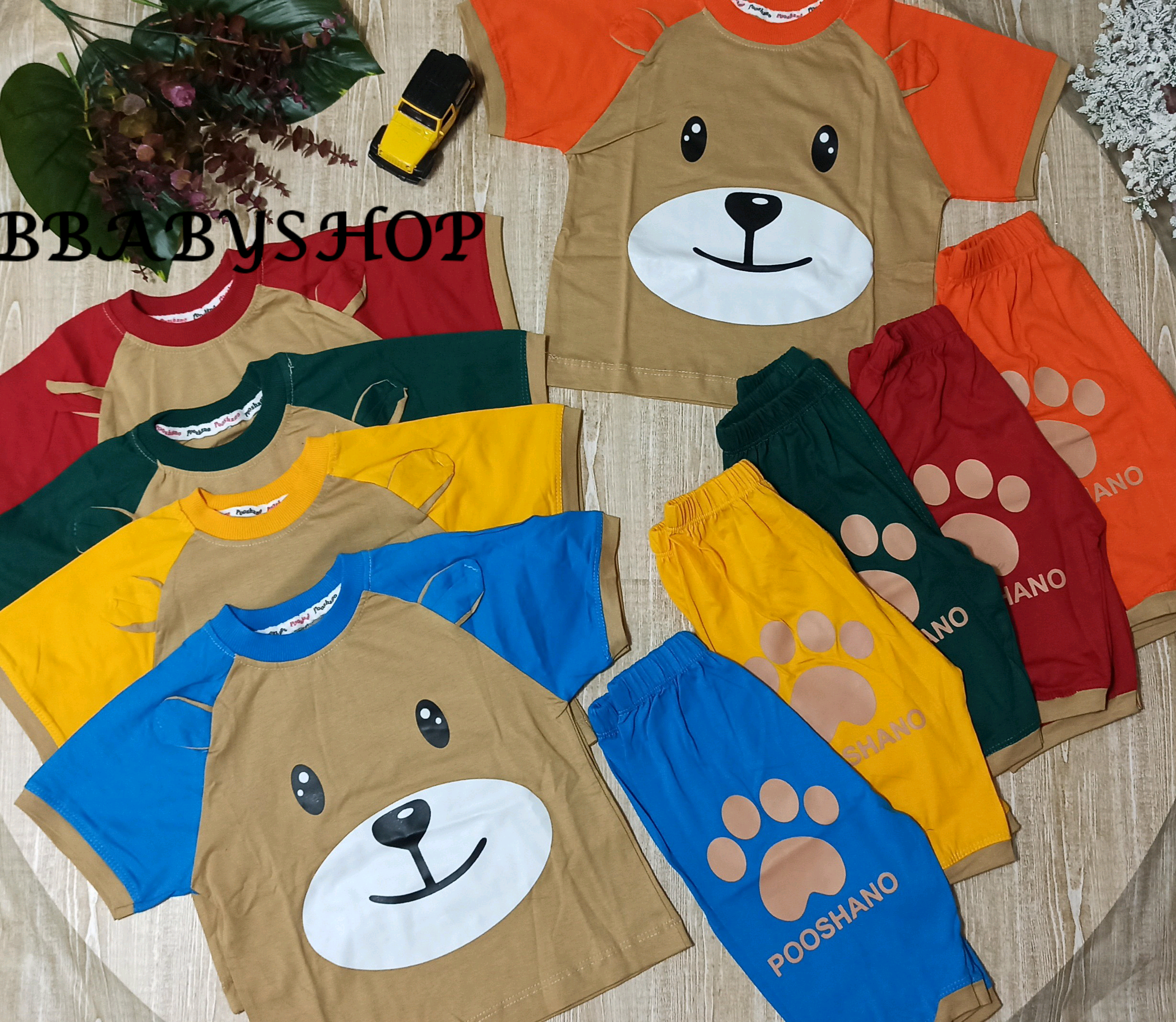 تیشرت و شلوارک خرس گوش دار بچگانه